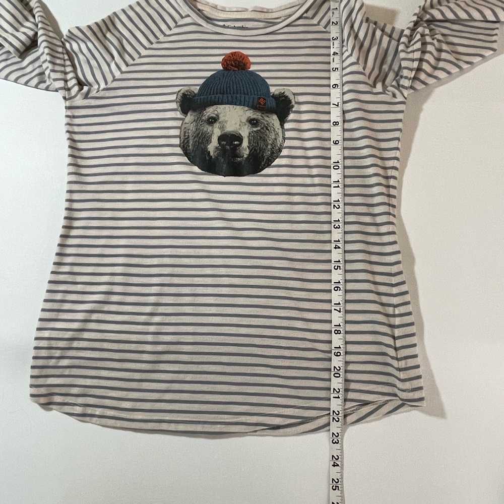 Columbia Womens T-Shirt Scoop Neck Multicolor Stripe Stretch 3/4 Sleeve Medium - Picture 4 of 9